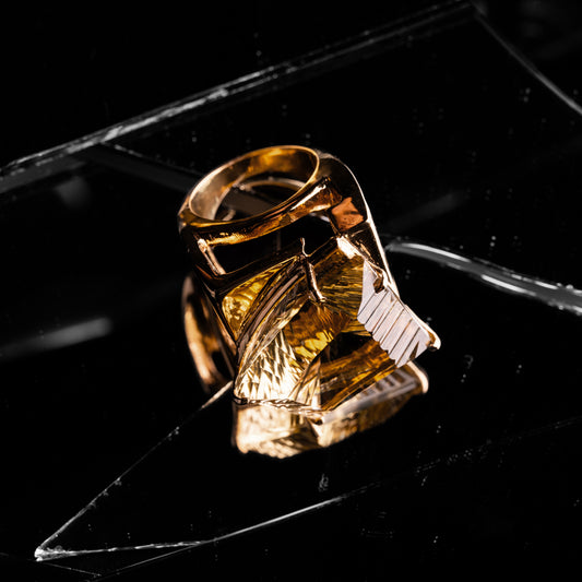 LEMON ESSENCE - ANELLO QUARZO LEMON SCOLPITO A MANO