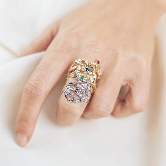 NEXUS LUMINI:INTRECCI DI LUCE, SET 4 ANELLI